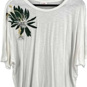 Anna Glover x H&M | M | Floral Applique Loose Fit T Shirt